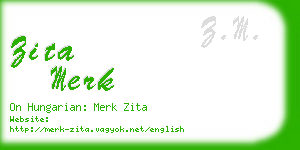 zita merk business card